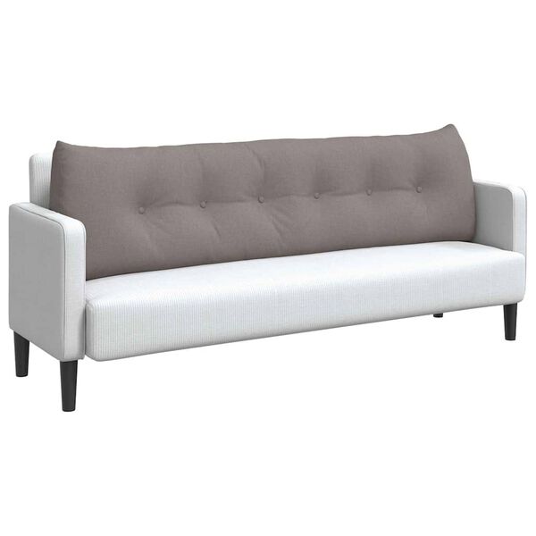 vidaXL Възглавница за гръб Таупе 180 x 24 x 50 см текстил