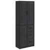 vidaXL Комплект шкафове 2 pcs Черно Инженерна дървесина