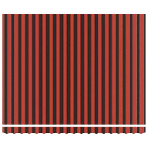 vidaXL Прибираща се тента оранжево и кафяво 4x3 м плат и алуминий