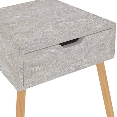 vidaXL Нощно шкафче, бетонно сиво, 40x40x56 см, ПДЧ