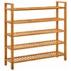 vidaXL Поставка за обувки с 5 рафта, 100x27x100 см, дъбов масив