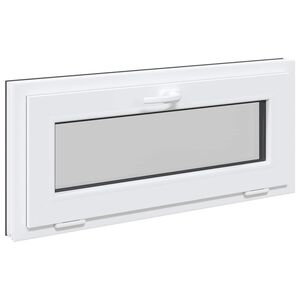 vidaXL Прозорец за мазе RISOR 90 x 40 cm PVC и стъкло Антрацит