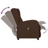 vidaXL Wingback електрически реклайнер стол, кафяв, изкуствена кожа