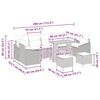 vidaXL Градински Софа Комплект с възглавница 10 pcs Бежово Полиратан