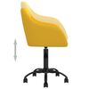 vidaXL Въртящ се трапезен стол, жълт, кадифе