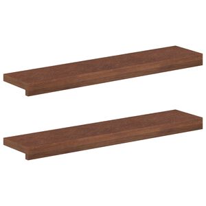 vidaXL Парапети за прозорци 2 бр. Тъмен кафяв 70 x 15 x 2 cm