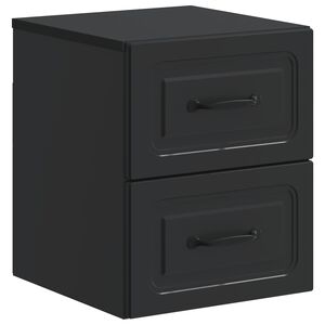 vidaXL Спален шкаф с монтаж на стена Черно 34,5 x 33 x 40 см