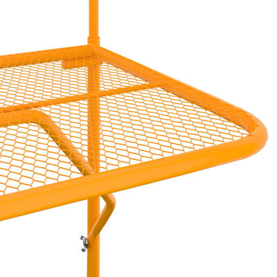 vidaXL Балконска масичка, жълта, 60x40 см, стомана