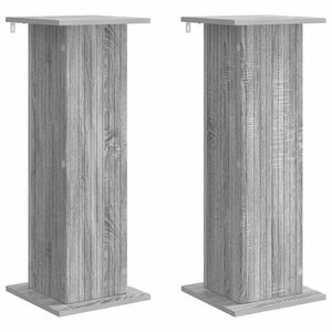 vidaXL Стойка за растения 2 бр. Сива сонома 30,5 x 30 x 80,5 см