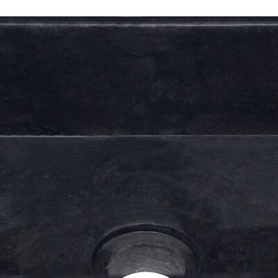 vidaXL Черна мивка, 30x30x13 см, мрамор