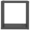 vidaXL Стенни кубични рафтове, 6 бр, сиви, 30x15x30 см