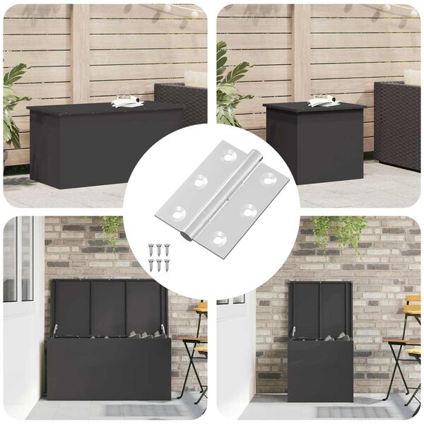 vidaXL Панта 12 pcs Сребрист 50 x 38 x 1,3 мм Стомана