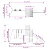 vidaXL Комбинирано детско съоръжение, масивна дугласка дървесина