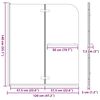 vidaXL Сгъваем душ параван, 2 панела, ESG стъкло, 120x140 см