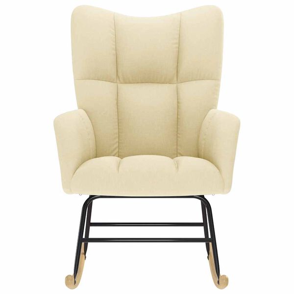 vidaXL Люлеещ стол, кремав, текстил