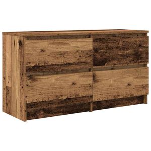 vidaXL ТВ шкаф Старо дърво 100x35x54 cm Инженерна дървесина