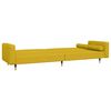 vidaXL 2-местно разтегателно канапе с две възглавници, жълто, кадифе