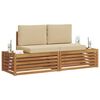 vidaXL Комплект дивани за открито 2 Брой Натурален и Бежов