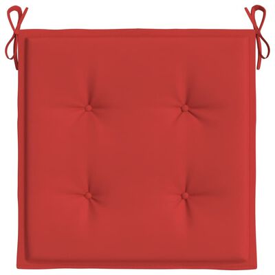 vidaXL Възглавници за столове 6 бр червени 50x50x3 см Оксфорд плат