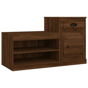 vidaXL Шкаф за обувки, кафяв дъб, 100x42x60 см, инженерно дърво