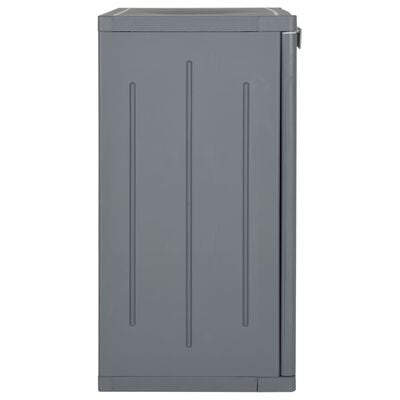 vidaXL Градински шкаф за съхранение, сив, 65х45х88 см, PP ратан