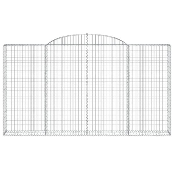 vidaXL Габионни кошници арка 12 бр 300x30x160/180см поцинковано желязо