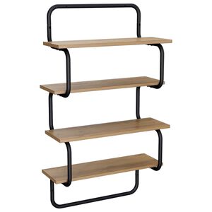 vidaXL 4-етажна стена рафт Дъб артизан 40 x 24,5 x 104 см