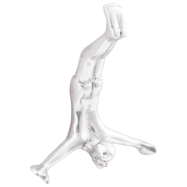 vidaXL Скулптура Сребрист 22 x 8 x 25 см Алуминий