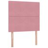 vidaXL Легло с място за съхранение и матрак Розово 90 x 200 cm Кадифе