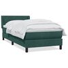 vidaXL Box Spring легло с матрак Тъмнозелено 90x220 cm Кадифе