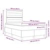 vidaXL Легло с пружинирана основа Тъмнокафяв 120 x 190 cm текстил