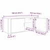vidaXL Стенен ТВ кабинет Дъб 100 x 34,5 x 40 см Инженерно дърво