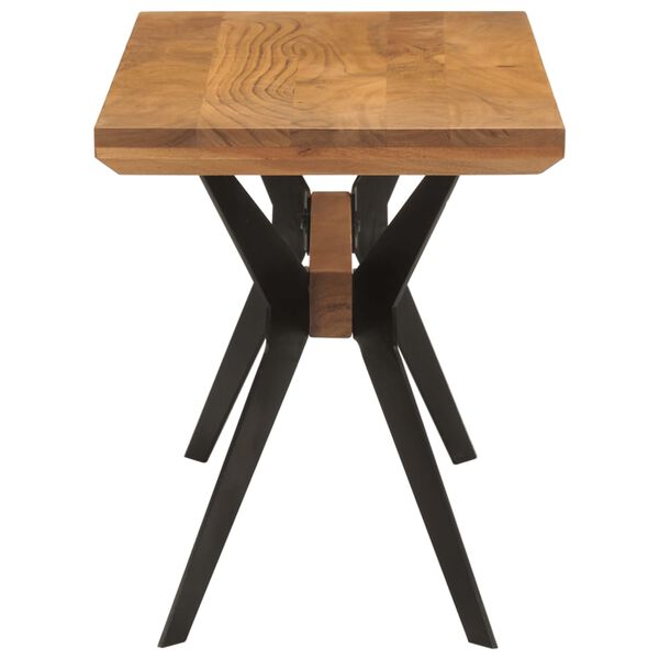 vidaXL Трапезна пейка 110x40x46 см масивно дърво акация и стомана