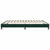 vidaXL Box Spring легло без матрак Тъмнозелено 180x220 cm кадифе