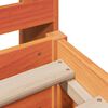 vidaXL Легло с етажерка за книги, без матрак, 200x200 см, бор масив