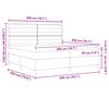 vidaXL LED кутия за пружини с легло Таупе 200 x 200 cm текстил