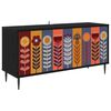 vidaXL ТВ шкаф ESSEN 102 x 33 x 51 см Черен дъб Инженерна дървесина