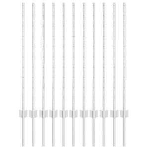 vidaXL Стълб за ограда. 11 pcs Сребрист 100 cm Стомана