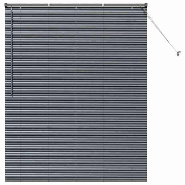vidaXL Щора за прозорец С завеси Тъмносив Алуминий