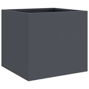 vidaXL Кашпа, антрацит, 32x30x29 см, стомана