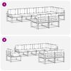 vidaXL Комплект дивани за открито 8 pcs Натурален и Крема