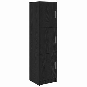 vidaXL Висок шкаф Черния дъб 31.5 x 32 x 122.5 см