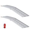 vidaXL Сгъваема рампа за мотоциклети 340 кг на рампа 2 pcs Сребрист