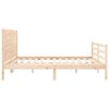 vidaXL Рамка за легло с табла, 200x200 см, дърво масив