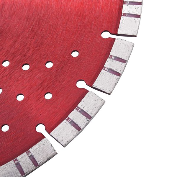 vidaXL Диамантен режещ диск с турбо и отвори, стомана, 350 мм