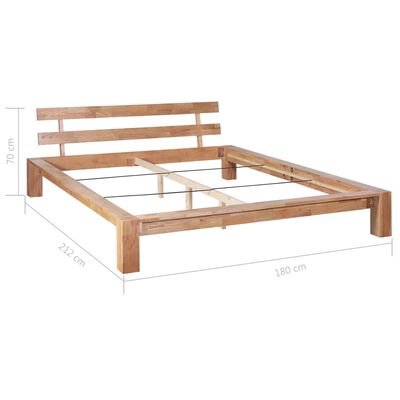 vidaXL Рамка за легло, дъбов масив, 160x200 cм
