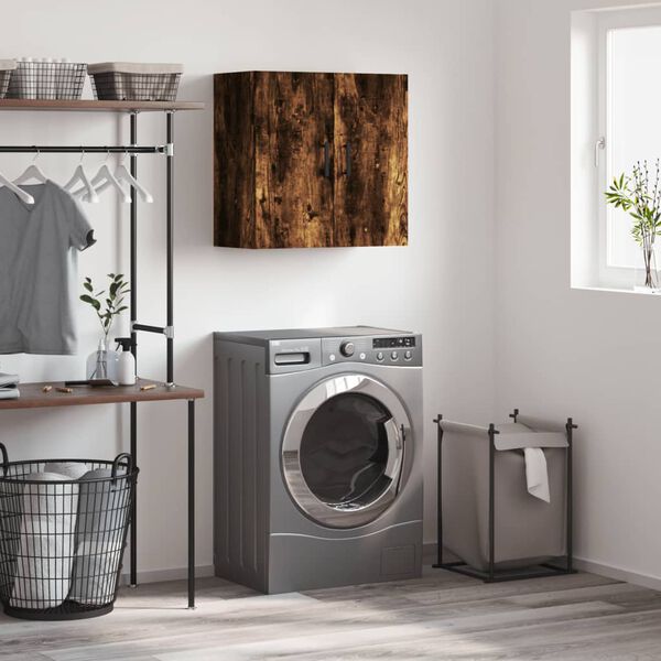 vidaXL Стенен шкаф, опушен дъб, 60x31x60 см, инженерно дърво