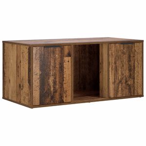 vidaXL Мебел за котешка клетка Старо дърво 100 x 49 x 45 см