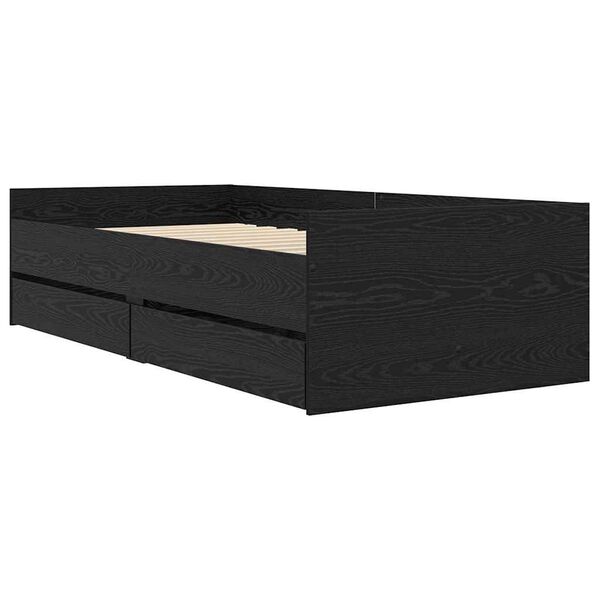 vidaXL Рамка за легло Черния дъб 90 x 200 cm Солидно борово дърво