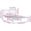 vidaXL Рамка за легло Черно 140 x 200 cm Солидно борово дърво